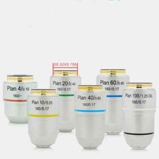  4X 10X 40X 60X 100X Biological Microscope Plan Achromatic Objective Lens 195
