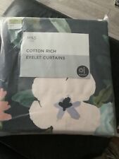 Marks & Spencer Cotton Rich Eyelet Blackout Curtains 66x90in