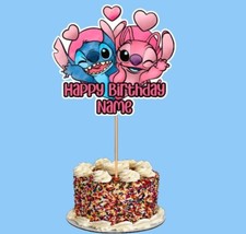 STITCH AND ANGEL Cake Topper