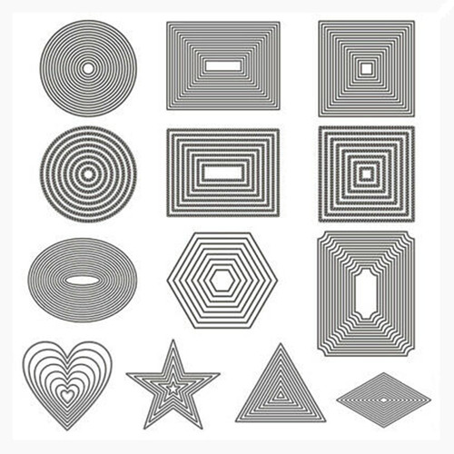 Die cuts geometric figure - cuts,