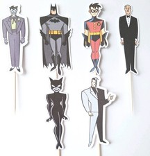 Batman cupcake toppers x6
