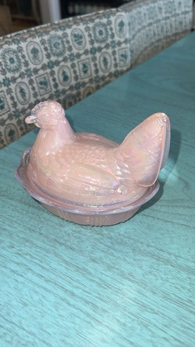 Vintage fenton pink iridescent - vintage,