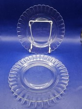 pair of vintage French side / desert plates glass shock resistant Duralex 18cm