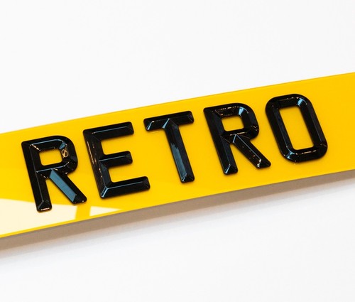 Pair retro number - of, plates