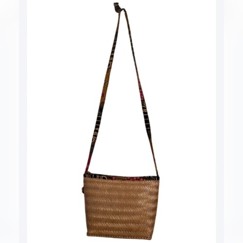 Woven straw bag - woven,