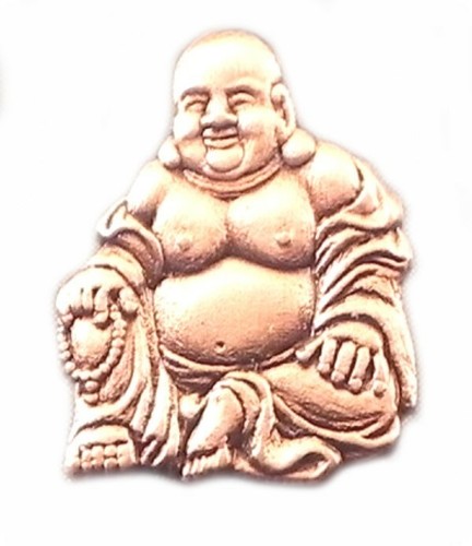 Buddha copper metal enamel pin - metal,