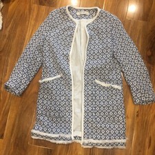 (V) Zara Blue Tweed Boucle