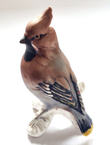 Goebel waxwing bird porcelain - goebel,