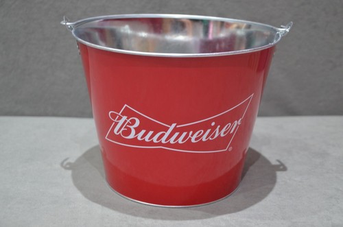 Budweiser ice bucket - bucket, red
