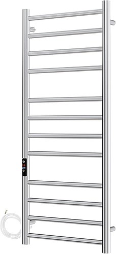 Heated towel rack with timer - heated,