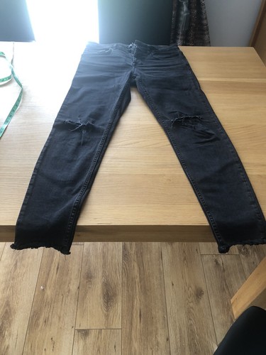 Mens black zara ripped - zara, knee