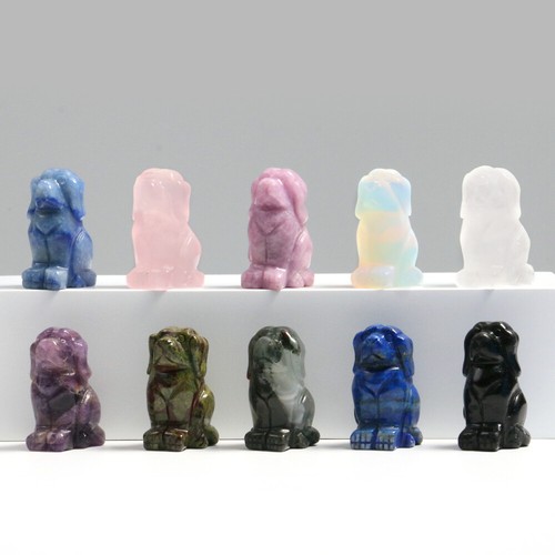 Hand carved dog statue - dog,