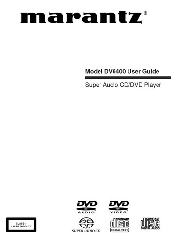 Marantz dv6400 dvd player - dv6400,