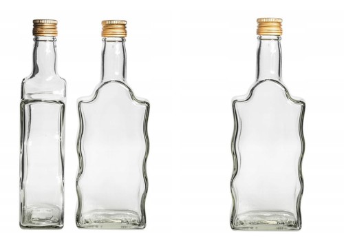Wave shape glass bottle 500ml - wave,