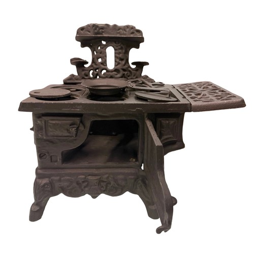 Vintage cast iron toy stove - toy,