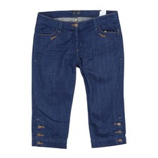 Armani Denim 3/4 Shorts Womens Size W30 Blue Zipper Fly