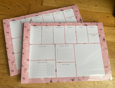 2 X A4 Desk Pad Undated Weekly