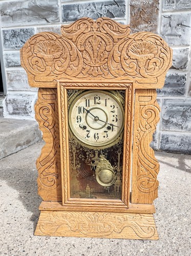 Antique pressed floral oak new - oak,