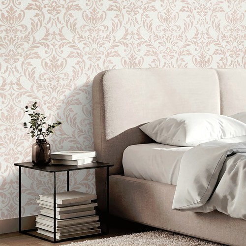 Azara damask rose metallic - damask,