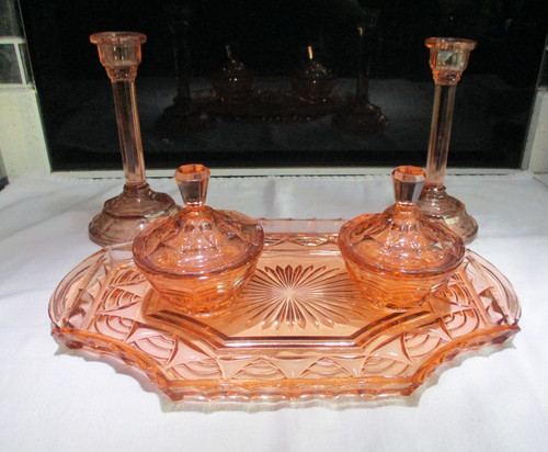 Vintage amber glass dressing - amber,