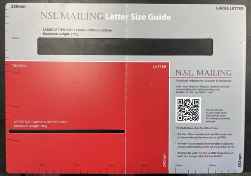 Royal mail letter sizing guide - mail,