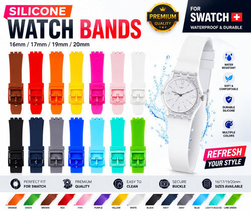 17mm silicone rubber swatch - silicone,