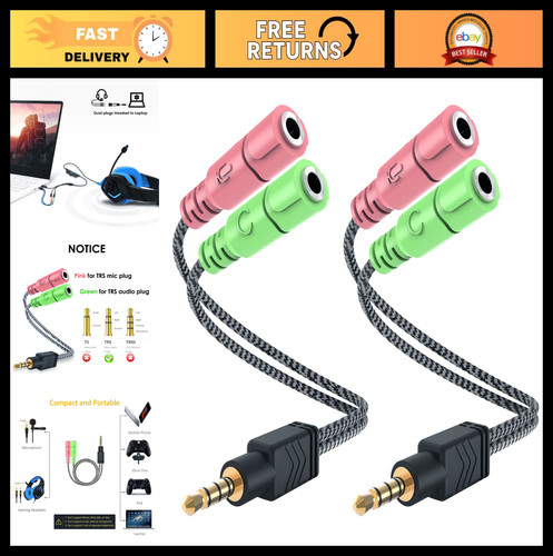 5mm headphone mic splitter y - 3.5mm,
