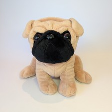 Card Factory Plush Pug Dog Stuffed Animal Toy Cuddly Gift Soft Toy Cute Pet VGC 