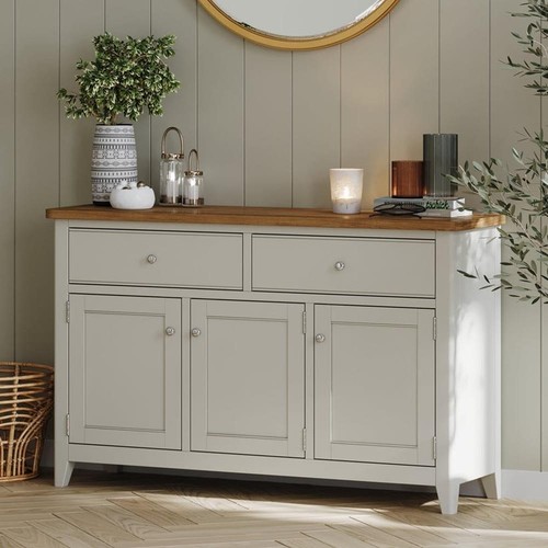 Grey painted large sideboard - painted,