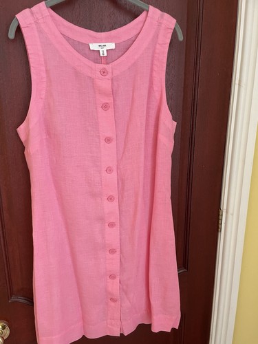 Next ladies pink linen dress