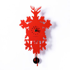 Mignon red small wall clock