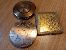 3 x Vintage Powder Compacts