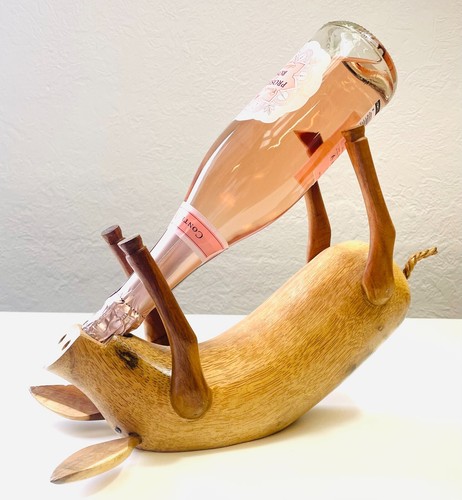 Wine bottle holder drunken pig - wine,