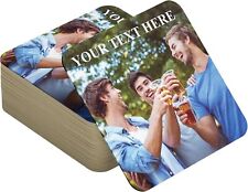 Personalised Beer Mats Photo Coasters Packs of 6, 12, 24, 48 96, Add Photo Text