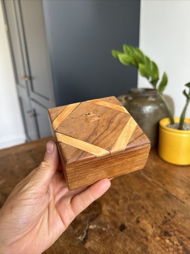 Vintage wood box storage - box,