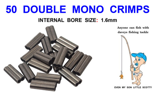 Double mono crimps 150lb - 50,