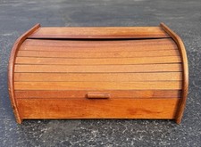 Vintage Wooden Bread Box Roll