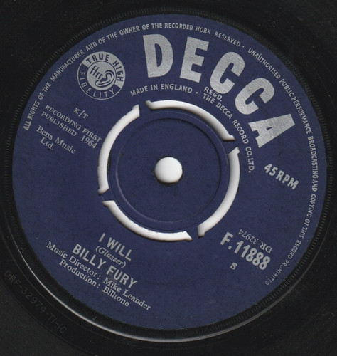 Billy fury i will - ,