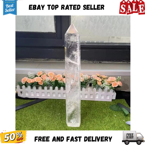 Large clear quartz crystal - large,