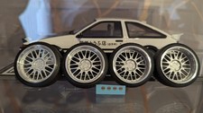 1/12 BBS LM Aluminium Wheel Set With Tyres - Modified Tuning