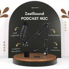 Professional Streaming Podcast PC Mac Gaming Microphone Studio Condenser Mic Kit