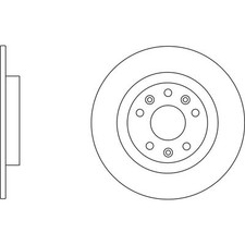 2x Brake Discs Solid For