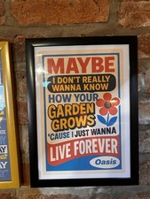 Oasis Song Lyric Posters