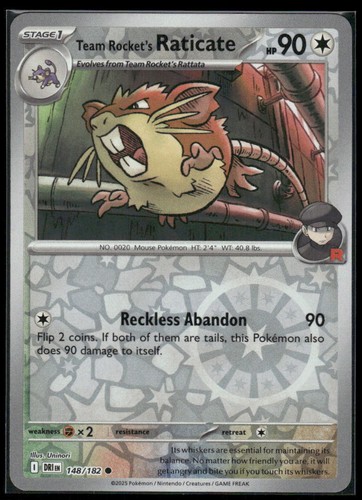 Team rocket raticate 148 182 - rocket's,