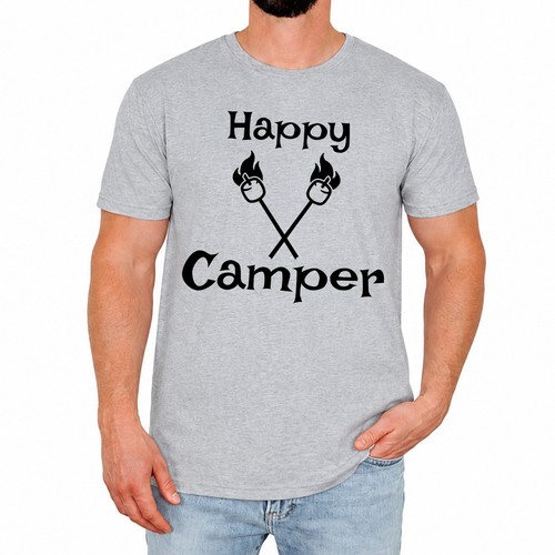 Happy camper mens shirt - happy,