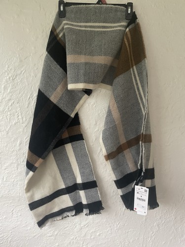 Zara new plaid blanket scarf - new,