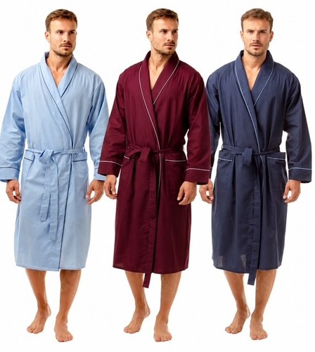 Men poly cotton night gown - cotton,