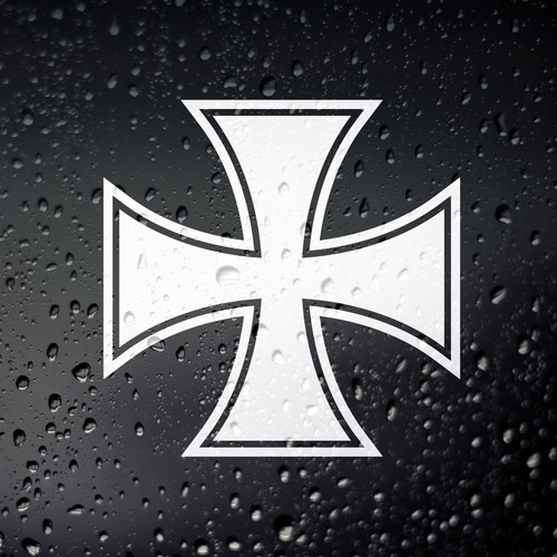 Iron cross sticker - -, maltese