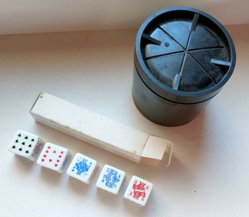 Vintage set poker dice - poker,