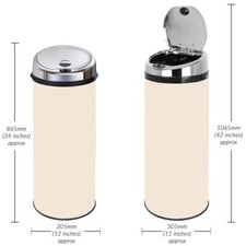 Inmotion Cream Stainless Steel Auto Sensor Kitchen Waste Dust Bin 30L, 42L, 50L